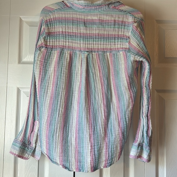 Rails Ellis Button-Down Shirt in Iris Stripe 100% Cotton size small - Picture 11 of 16